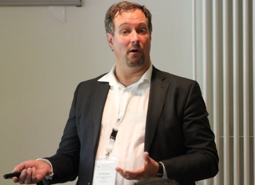 The dust may never truly settle on wireless lighting control standards, but the industry must strive for better interoperability, noted Osram's Mark Vermeulen. (Photo credit: Mark Halper.)