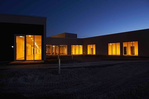 Evening and night-time amber colors deliver via a circadian lighting system help patients rest at the Aabenraa Psychiatric Hospital.