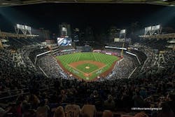 New LED sports lighting projects extend the energy savings, control, and special effects capabilities of SSL to America’s Pastime. New LED sports lighting projects extend the energy savings, control, and special effects capabilities of SSL to America’s Pastime.