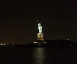 LEDs brighten freedom monument on New York’s historic Ellis Island. Source: Musco Lighting LEDs brighten freedom monument on New York’s historic Ellis Island. Source: Musco Lighting