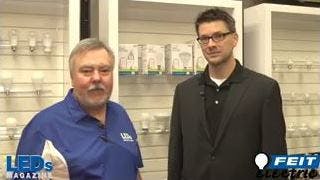 LEDs Magazine Highlights from LightFair &ndash; Feit Electric breaks Bluetooth barriers with new connected lighting (VIDEO)