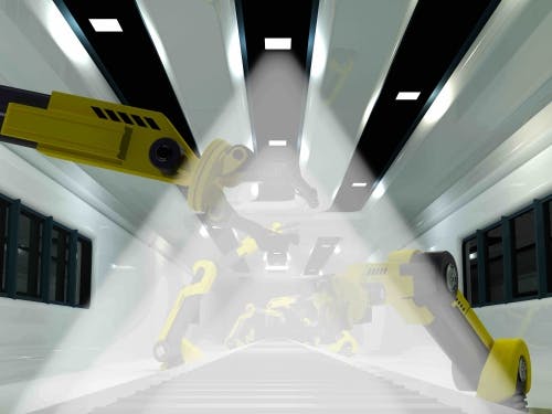 BMW factory floor Li-Fi uses infrared LEDs instead of visible light