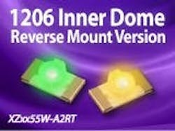SunLED's latest 1206 packaged LED is reverse mount with inner dome lens SunLED's latest 1206 packaged LED is reverse mount with inner dome lens