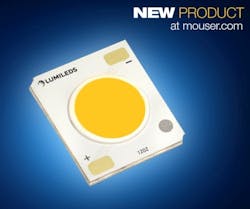 Mouser Electronics carries Lumileds' compact-range Luxeon COB LEDs Mouser Electronics carries Lumileds' compact-range Luxeon COB LEDs