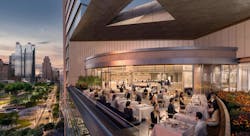 Hudson Yards in New York City and its offices and restaurants such as the Estiatorio Milos pictured above might have been a logical customer for Healthe’s UV-C products, but it wasn’t to be. (Photo credit: Image courtesy of Related-Oxford.) Hudson Yards in New York City and its offices and restaurants such as the Estiatorio Milos pictured above might have been a logical customer for Healthe’s UV-C products, but it wasn’t to be. (Photo credit: Image courtesy of Related-Oxford.)