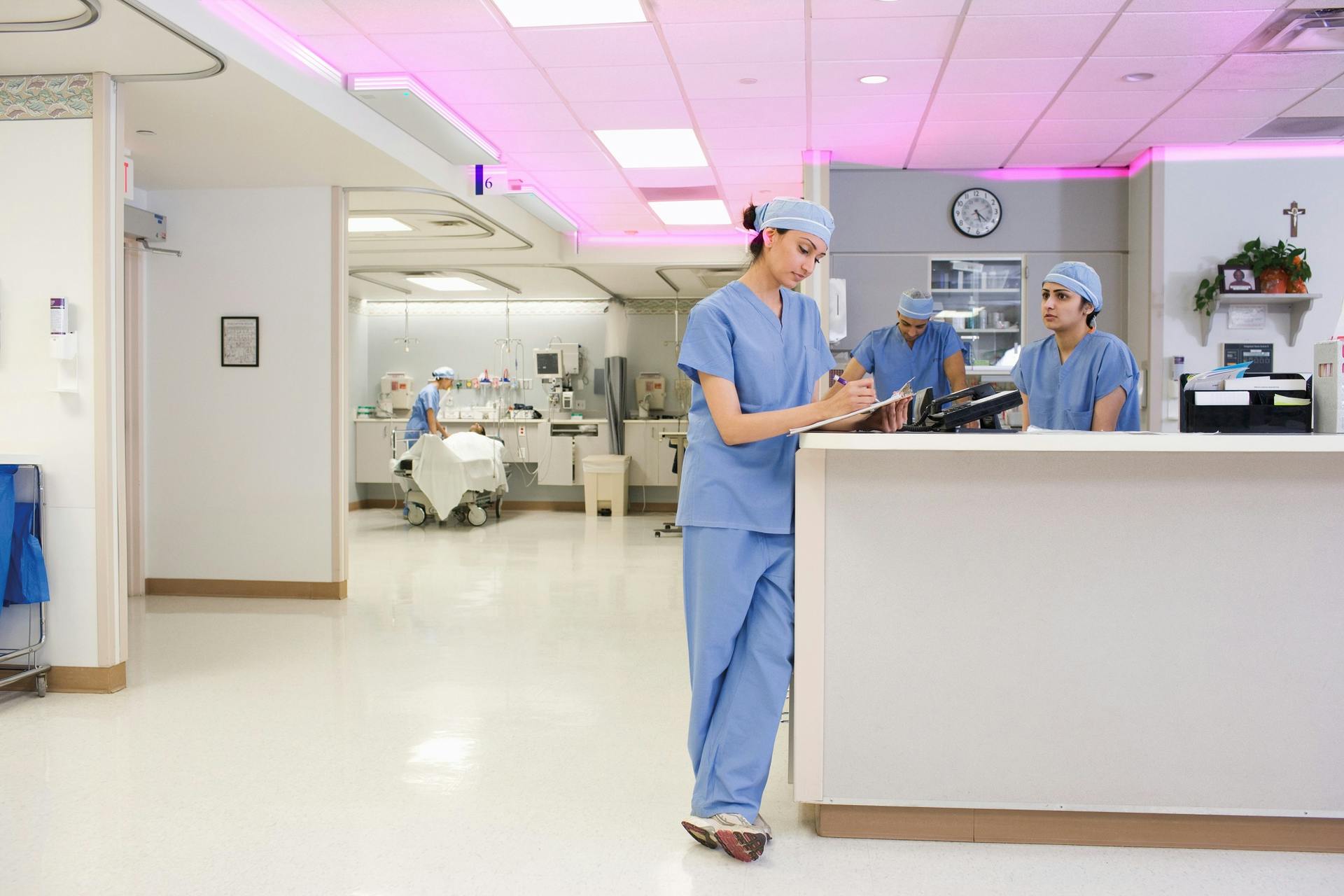 An upper-air disinfection system might utilize UV-C LEDs and serve in settings such as medical facilities. (Photo credit: Image courtesy of ams Osram.)