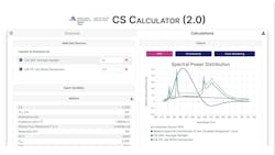 The CS Calculator provides easy-to-comprehend spectral power distribution (SPD) graphs for reference and test sources, and also outputs specific metrics that project circadian impact. (Image credit: Screen capture courtesy of the Light and Health Research Center, Mount Sinai Icahn School of Medicine.) The CS Calculator provides easy-to-comprehend spectral power distribution (SPD) graphs for reference and test sources, and also outputs specific metrics that project circadian impact. (Image credit: Screen capture courtesy of the Light and Health Research Center, Mount Sinai Icahn School of Medicine.)