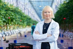 Deputy CEO Irina Meshkova of Russian tomato grower Agro-Inwest has credited Signify horticultural lighting with “improved growth predictability, crop appearance, and yield.” The two companies have been working together since at least 2018. (Photo credit: Image courtesy of Signify.) Deputy CEO Irina Meshkova of Russian tomato grower Agro-Inwest has credited Signify horticultural lighting with “improved growth predictability, crop appearance, and yield.” The two companies have been working together since at least 2018. (Photo credit: Image courtesy of Signify.)