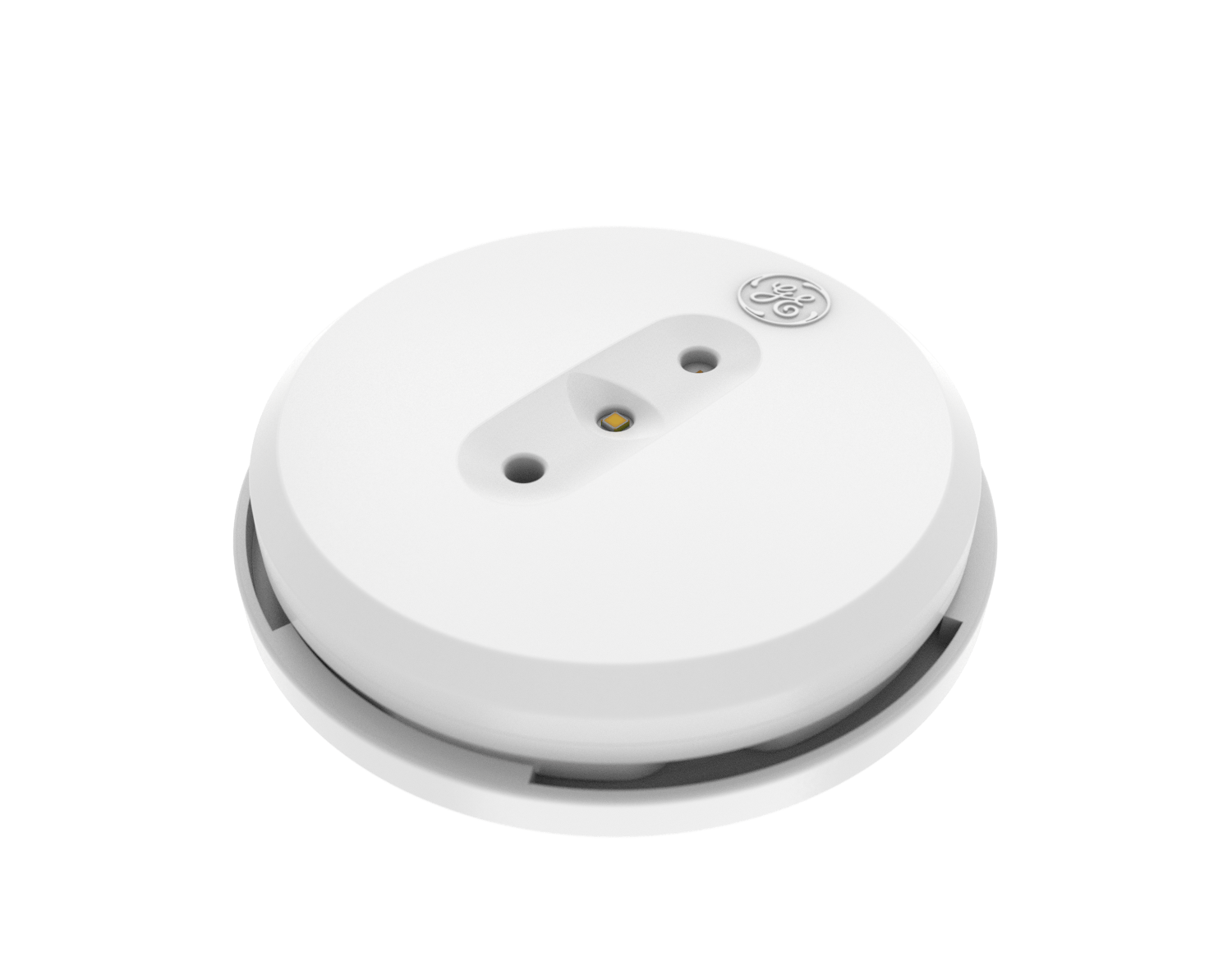 An LED puck-style ceiling-mounted light in the new 365DisInFx brand (LPU Series) deactivates pathogens such as SARS-CoV-2 with ultraviolet (UV-C) irradiation. (Photo credit: Image courtesy of GE Current, a Daintree company.)