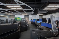 Office installations like this one outfitted by Circadian Light can operate with greater lumens per watt now that Circadian has replaced its violet chip with a different violet chip that is twice as efficient. (Photo credit: Image courtesy of Circadian Light.) Office installations like this one outfitted by Circadian Light can operate with greater lumens per watt now that Circadian has replaced its violet chip with a different violet chip that is twice as efficient. (Photo credit: Image courtesy of Circadian Light.)