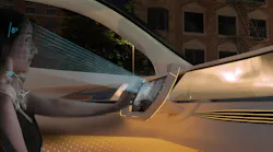 FIG. 1. A driver monitoring system uniformly illuminates the driver's face with infrared light to detect viewing direction or increasing fatigue. (Image credits: All images and illustrations courtesy of ams Osram.)