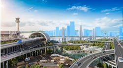 Conceptual rendering of the city of the future. Conceptual rendering of the city of the future.