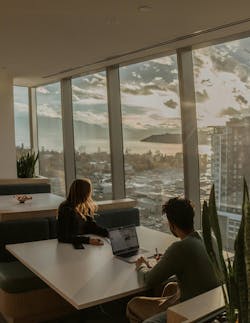 Tenants of The Block can take full advantage of the views, with Okanagan Lake nearby and the mountains, forests, orchards, and parks surrounding. Self-adjusting View Smart Windows change opacity based on weather conditions, eliminating the need for view-blocking blinds. Tenants of The Block can take full advantage of the views, with Okanagan Lake nearby and the mountains, forests, orchards, and parks surrounding. Self-adjusting View Smart Windows change opacity based on weather conditions, eliminating the need for view-blocking blinds.