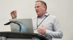 Russ Nyblod of Simon Roofing speaks during his Wednesday morning session at the 2025 Southern California Facilities Expo. Russ Nyblod of Simon Roofing speaks during his Wednesday morning session at the 2025 Southern California Facilities Expo.