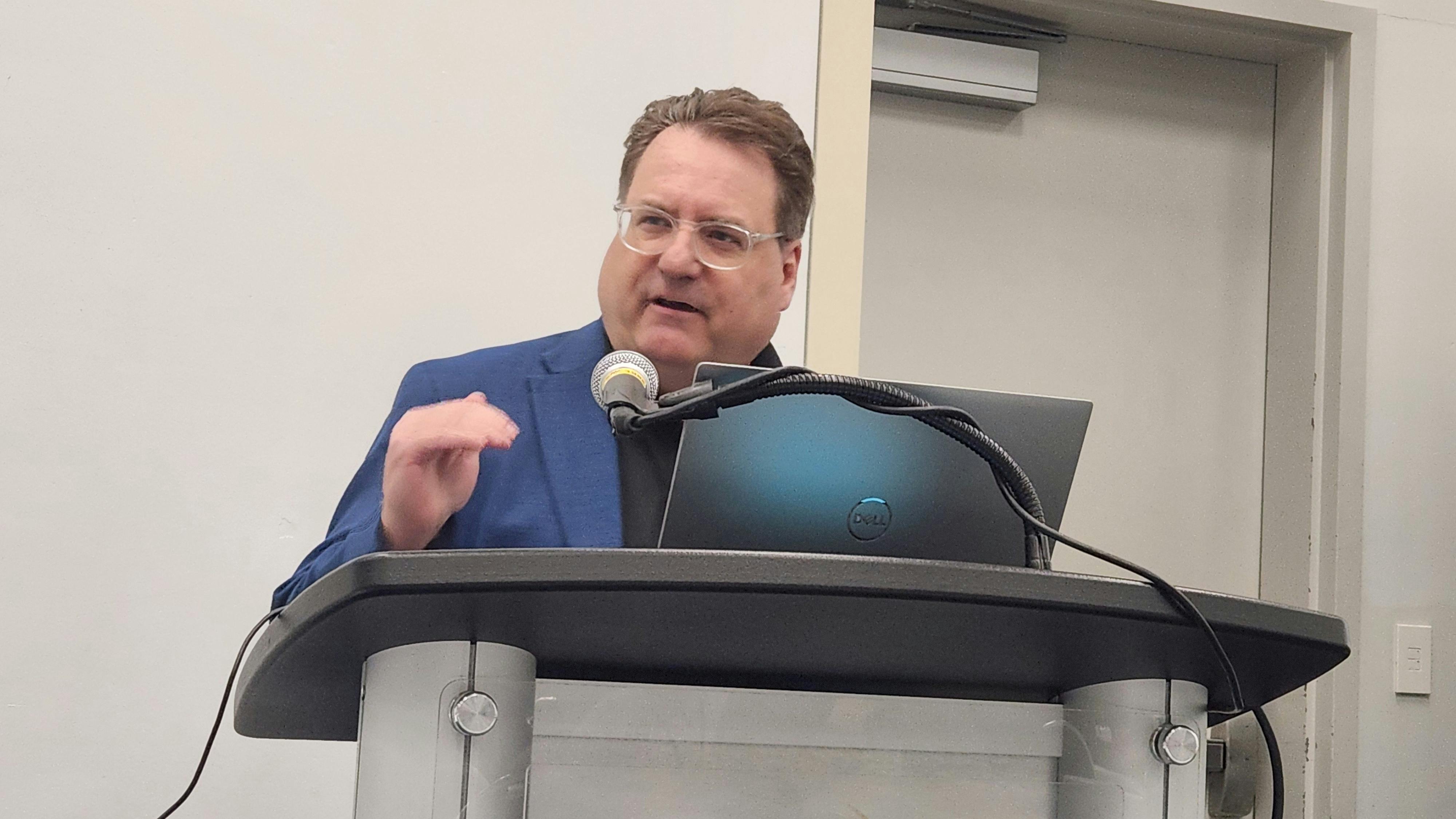 David Olds of FPS presents at the 2025 Southern California Facilities Expo in Anaheim.