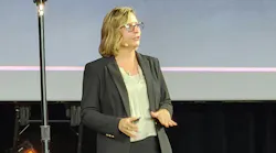 Mary Lue Peck delivers her State of the Industry address at the 2025 BOMA International Conference & Expo.