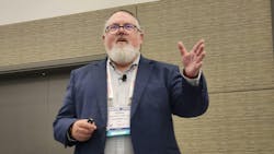 Geoff Wardle delivers his presentation about risk management tools at the 2025 BOMA International Conference & Expo. Geoff Wardle delivers his presentation about risk management tools at the 2025 BOMA International Conference & Expo.