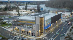 Mount Vernon Library Commons (MVLC) combines three amenities: library, public parking, and community center. One strategy to achieve its EUI of 12 was to keep the garage naturally ventilated with screens.