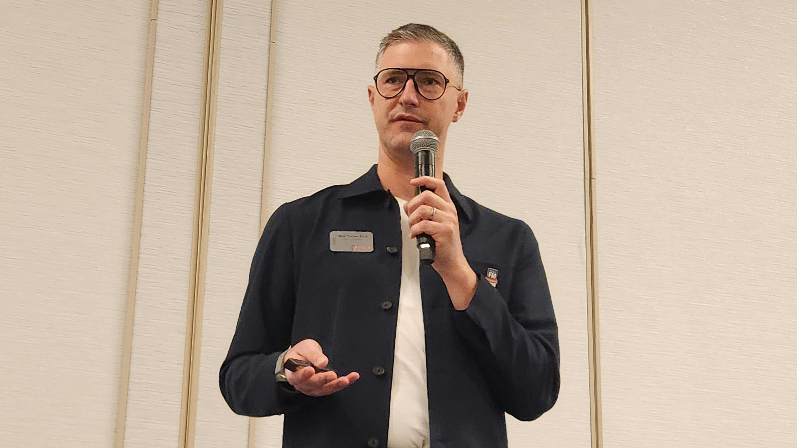 Matt Tucker, IFMA&rsquo;s director of research, discusses a new report, &ldquo;The Rise of the FM Analyst,&rdquo; at the 2025 IFMA World Workplace conference and expo.