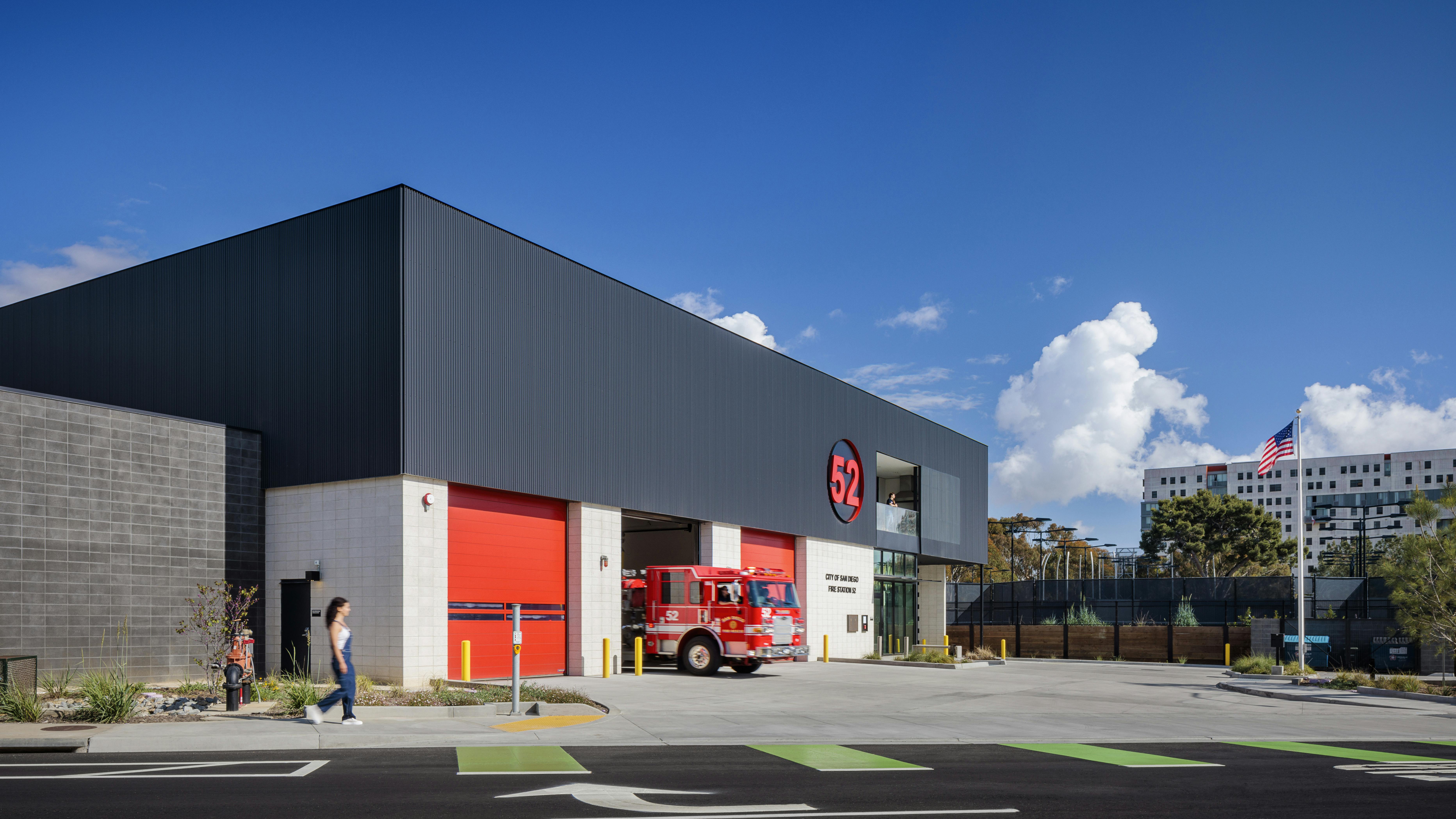 Torrey Pines Fire Station 52 features an all-electric fire apparatus, the first of its kind in its area.