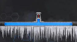 Frozen sprinkler pipes highlight the critical role of antifreeze in protecting fire suppression systems during winter conditions.