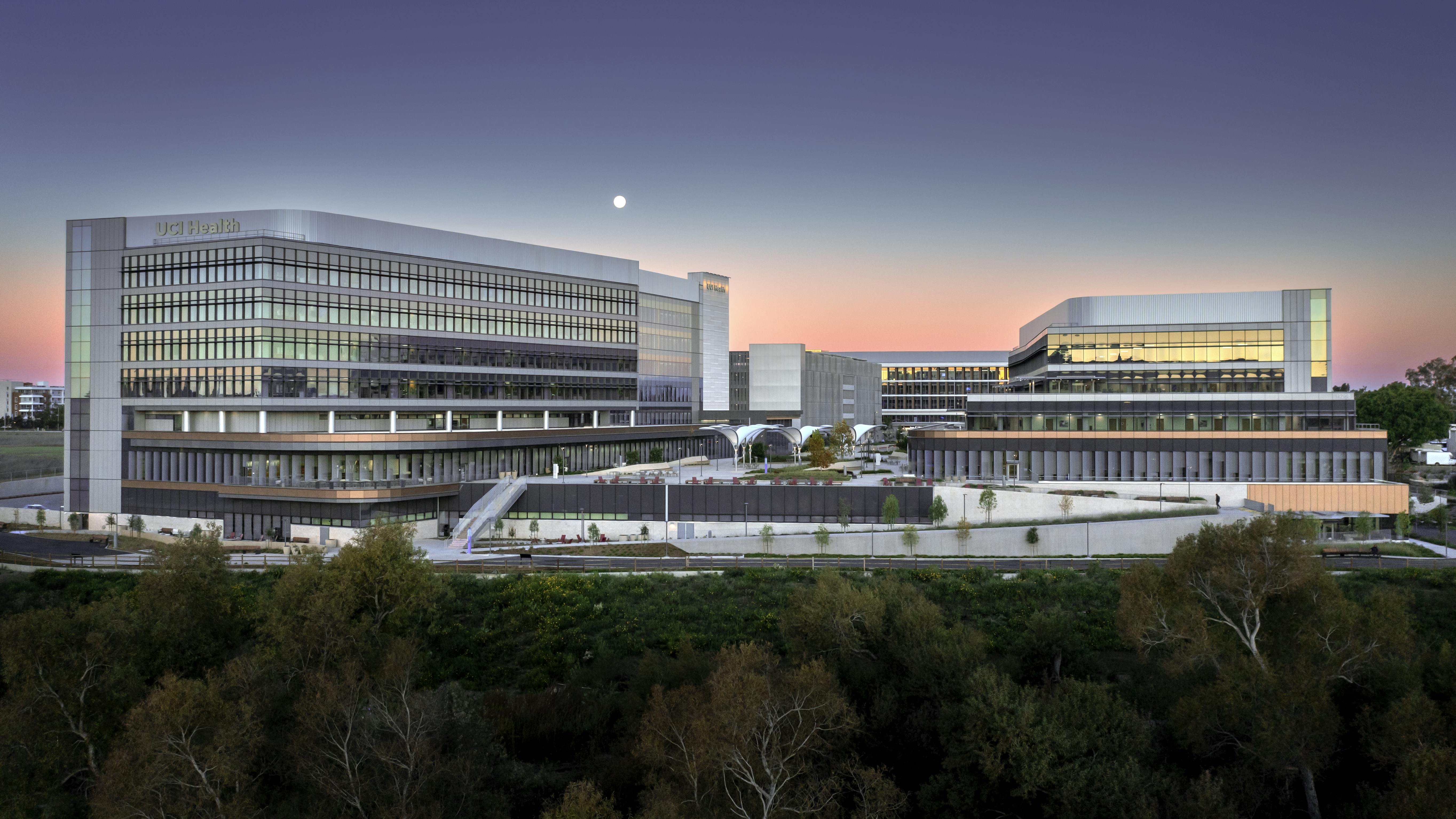 The hospital sits next to the San Joaquin Marsh Reserve, which is a wetland that hosts over 200 bird species along the Pacific Highway in California.