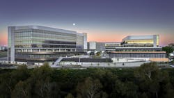 The hospital sits next to the San Joaquin Marsh Reserve, which is a wetland that hosts over 200 bird species along the Pacific Highway in California. The hospital sits next to the San Joaquin Marsh Reserve, which is a wetland that hosts over 200 bird species along the Pacific Highway in California.