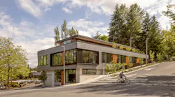 The East Seattle Partners Office Building is a 15,000-square-foot, two-story building located on a small 6,500-square-foot corner lot in Mercer Island, Washington. The facility houses a local family foundation and investment company.