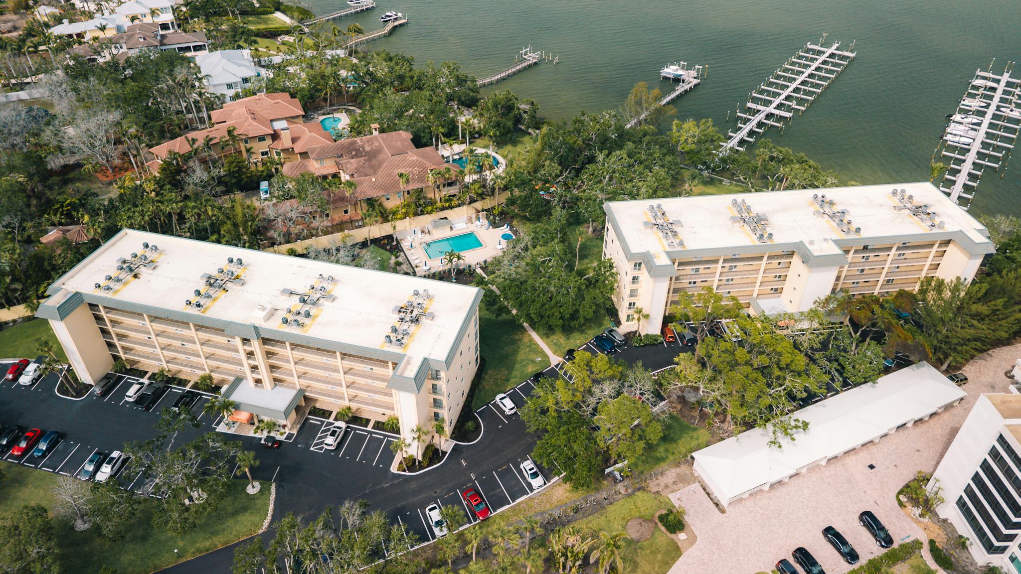 Roof systems&mdash;like this one in Florida&mdash;can be subject to major damage from wind, rain, and hail.