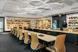 Rawlings Sporting Goods’ new headquarters provides a mix of work settings, including conference rooms like this one. Rawlings Sporting Goods’ new headquarters provides a mix of work settings, including conference rooms like this one.