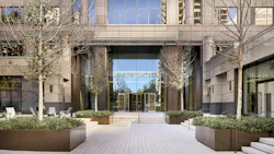 Fogarty Finger’s work at 1100 Peachtree in Atlanta focused on “de-fortressifying” the older building and bringing it into the next couple of decades, not just the next leasing tour.