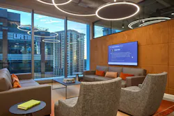 Before design began on the Mag Mutual space, Hendrick Architecture + Design conducted an in-depth workplace strategy engagement that included surveys, focus groups, and leadership interviews to understand how employees worked in a free address model. The findings revealed an opportunity to expand choice, simplify the meeting experience, and create a fully integrated, activity‑based ecosystem that supports a wide range of workstyles throughout the day.