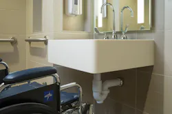Protective pipe covers create a finished appearance and also protect wheelchair users from burns, abrasions, and impact injuries.