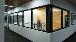 Fire-rated glazing provides transparent protection to safeguard means of egress routes.